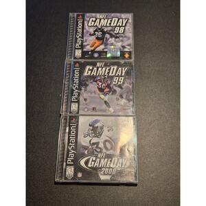 NFL GameDay 98 99 2000 PlayStation PS1 Lot 3 Games 989 Sports Cases Discs Used